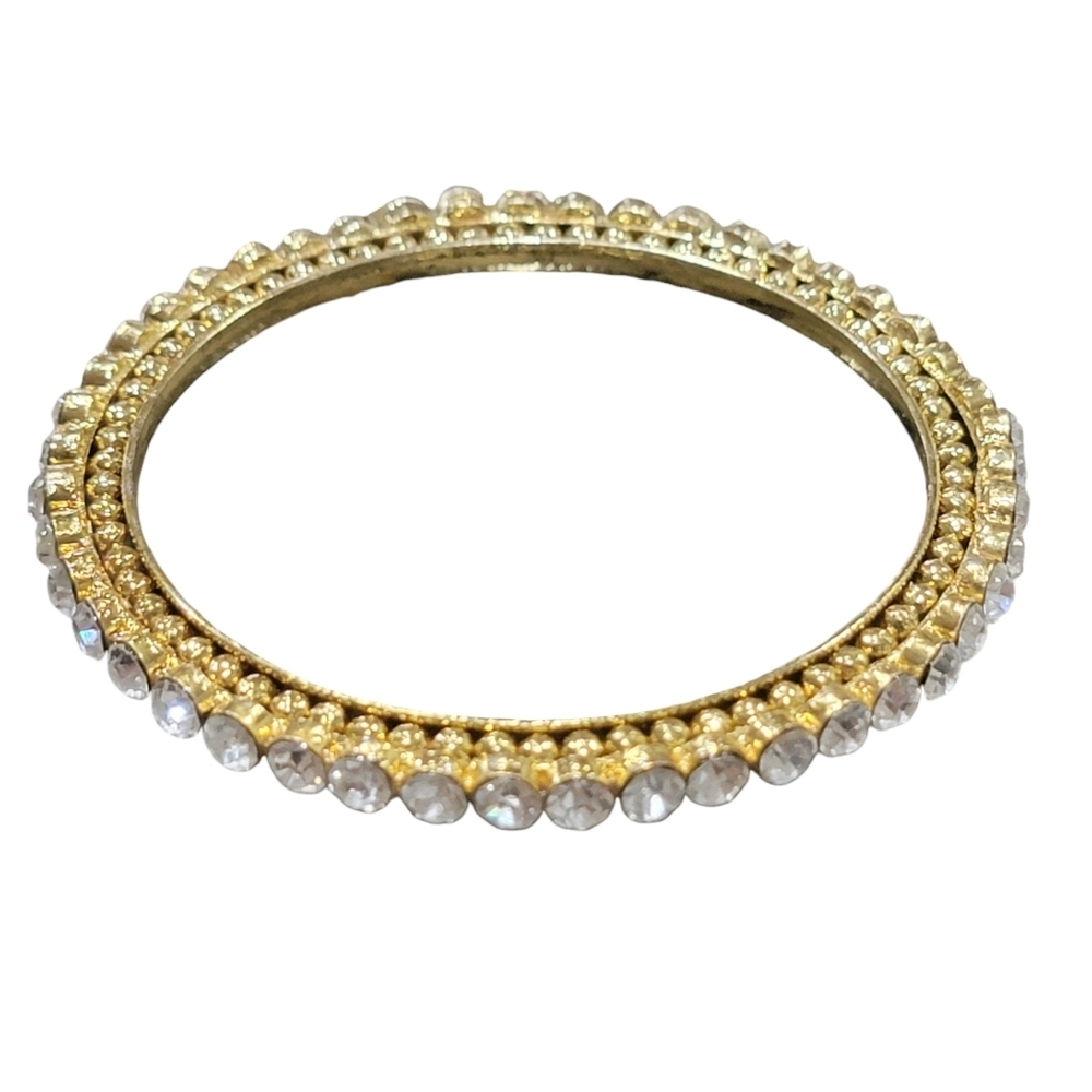 Gold Plated and CZ Studded Bangle